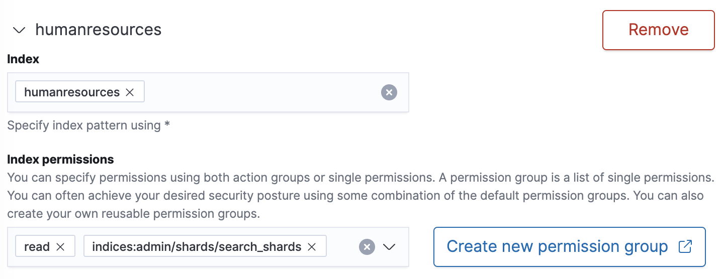 SmartObserve Dashboards UI for creating a cross-cluster search role